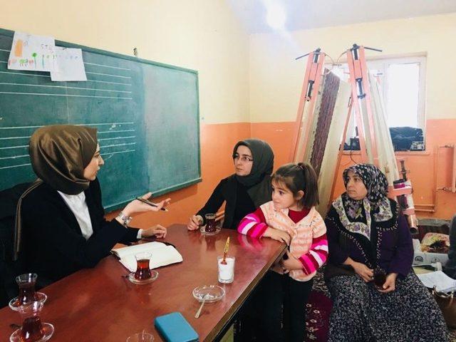 G&uuml;ny&uuml;z&uuml; Ak Parti İl&ccedil;e Kadın Kollarından Y&ouml;resel Kilim Kursuna Ziyaret 1