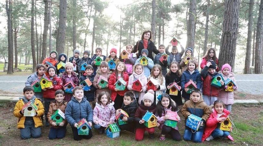 Minik &Ouml;ğrencilerin Kuş Yuvası Mutluluğu