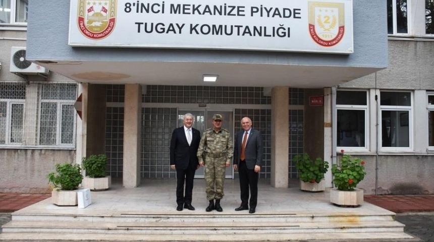 Başkan Eşkinat Yeni Garnizon Komutanı Karslı’yı Ziyaret Etti