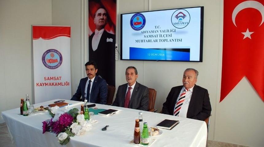 Vali Samsat&rsquo;ta Ki Muhtarların Taleplerini Dinledi