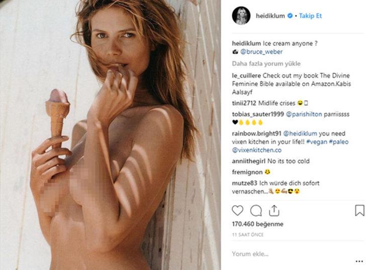 Heidi Klum'dan çıplak paylaşım olay yarattı G1