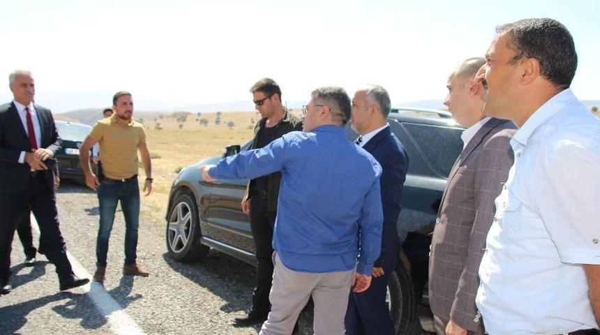 Kaymakam Çetin, Rektör Polat İle Birlikte Yurt İnşaatında İncelemelerde Bulundu