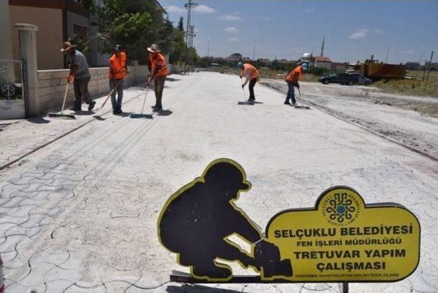 Selçuklu’da Bordür Parke Çalışmalarında Yoğun Tempo