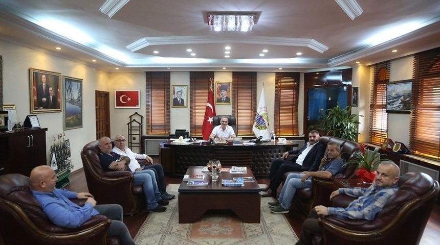 Ak&ccedil;ayspor&rsquo; Başkan Yılmazer&rsquo;e Ziyaret