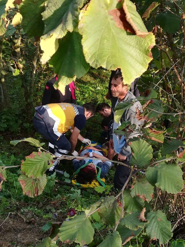 D&uuml;zce de trakt&ouml;r&uuml;n r&ouml;morku devrildi: 5 fındık iş&ccedil;isi yaralı 4