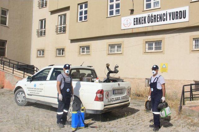 Hakkari’de Tüm Okullar Dezenfekte Edildi