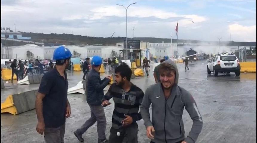 &Uuml;&ccedil;&uuml;nc&uuml; Havalimanı Akpınar Yerleşkesi&rsquo;nde Eylem Yapan İş&ccedil;ilere M&uuml;dahale