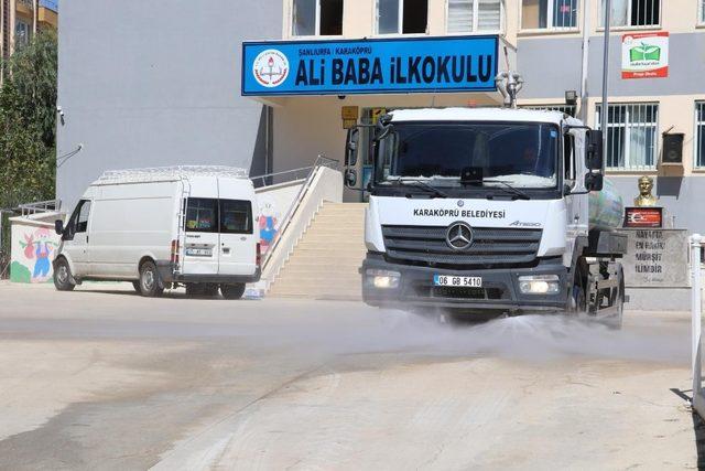 Karaköprü’deki okullar temizlendi