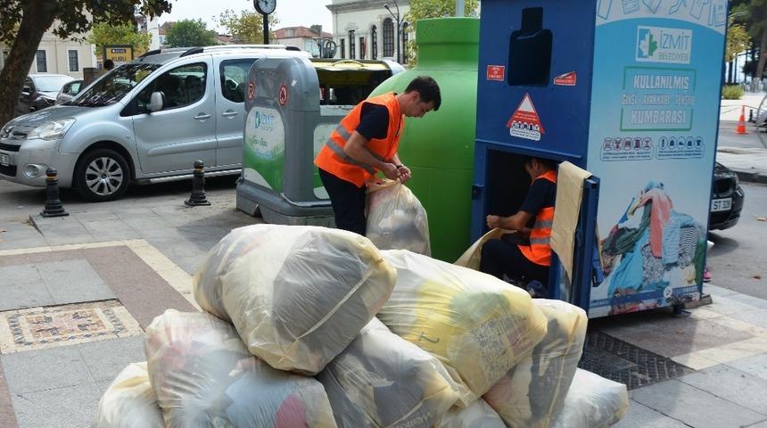 İzmit&rsquo;e ayda 14  ton tekstil atığı toplanıyor