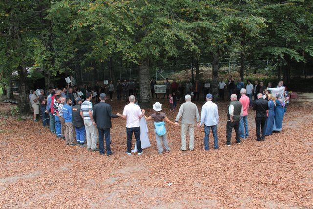 RES'lere karşı el ele tutuşarak, ağaçları korudular