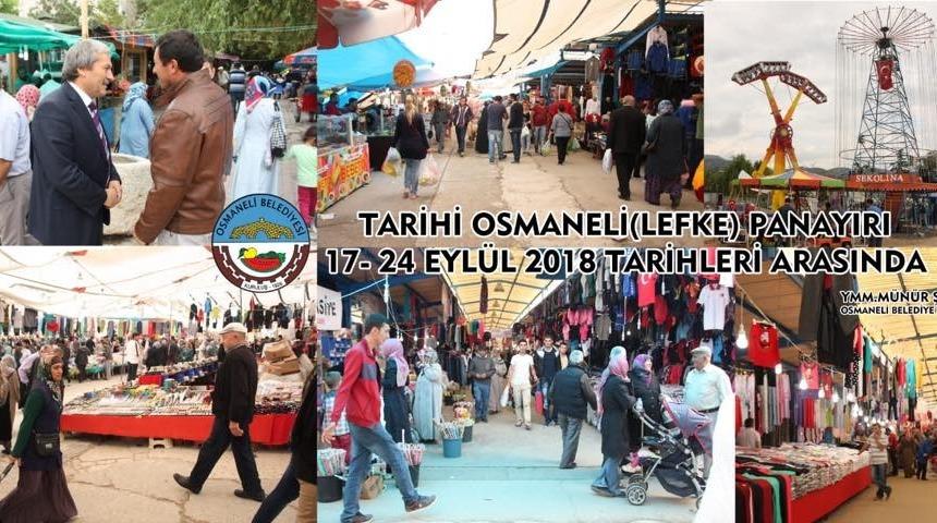 Tarihi Osmaneli Panayırı 17-24 Eylül tarihleri arasında