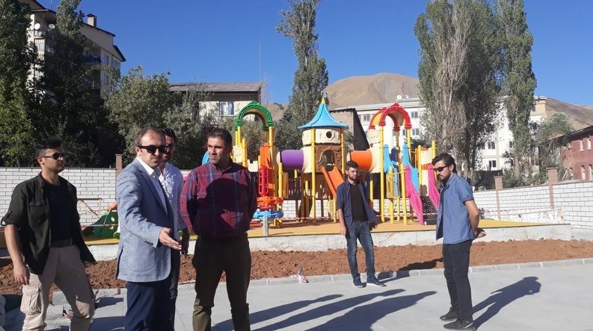 Başkan Epcim, park &ccedil;alışmalarını denetledi