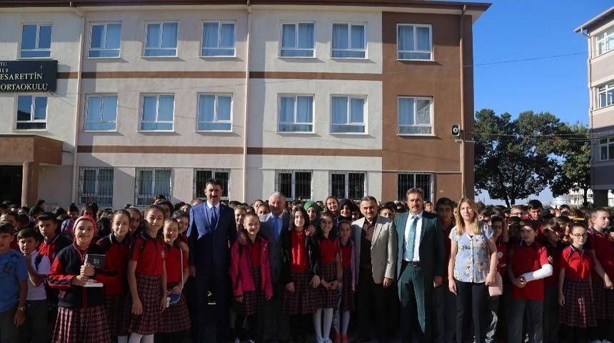 Develi&rsquo;de ilk derse il&ccedil;e protokol&uuml; katıldı