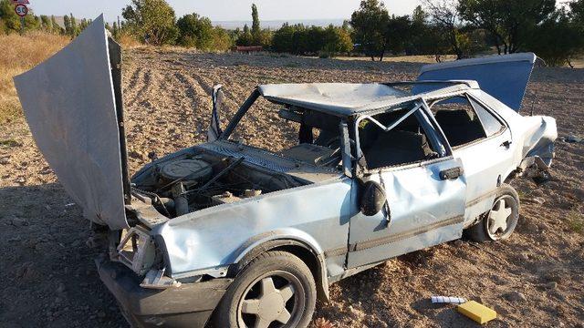 Günyüzü’ nde trafik kazası, 1’i ağır 2 kişi yaralandı