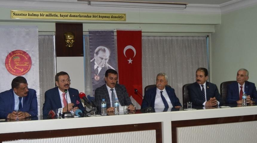 TESK, TOBB ve T&uuml;rk-İş başkanlarından MESOB&rsquo;a ziyaret
