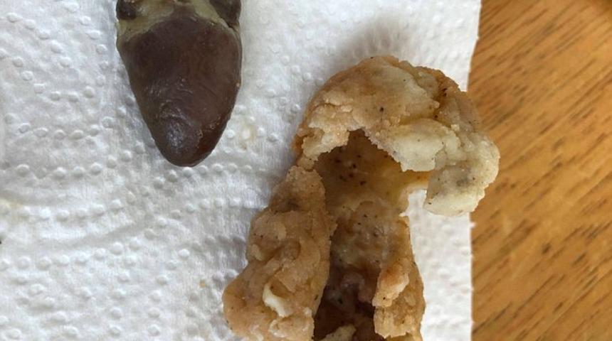 Çıtır tavuk diye aldı içinden bakın ne çıktı!