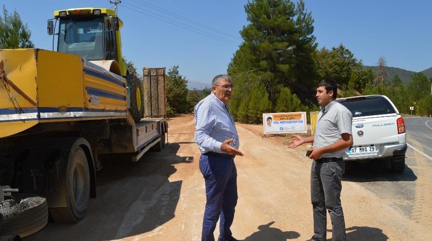 Akseki Cevizli&rsquo;de asfalt hazırlığı