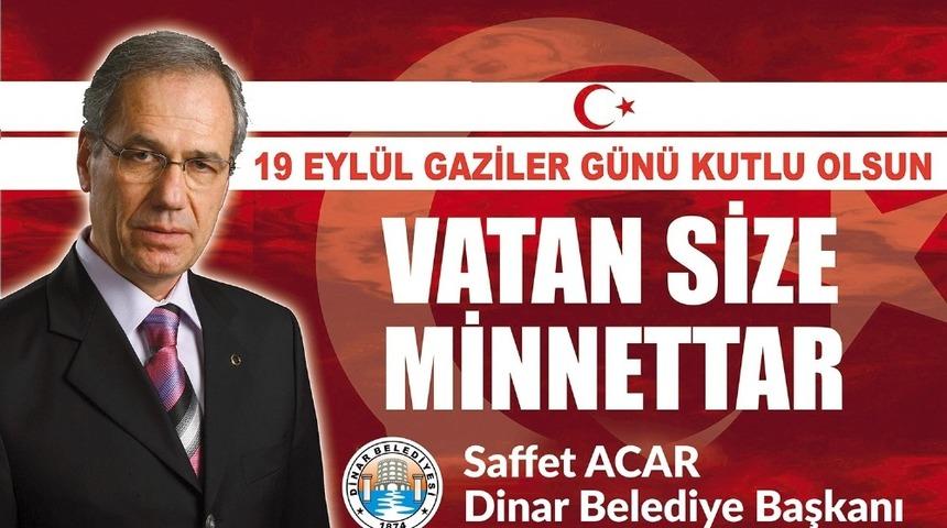 Başkan Saffet Acar’ın 19 Eylül Gaziler Günü Mesajı