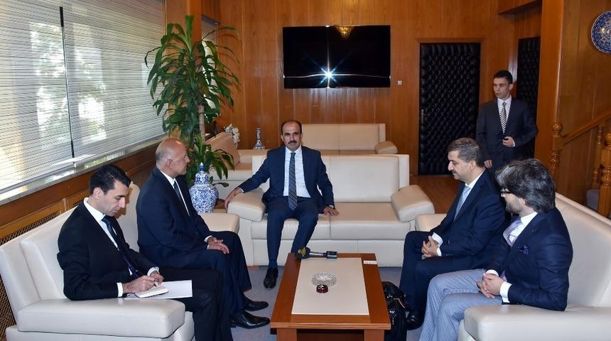 Tacikistan B&uuml;y&uuml;kel&ccedil;isi Rajabiyon Başkan Altay&rsquo;ı ziyaret etti