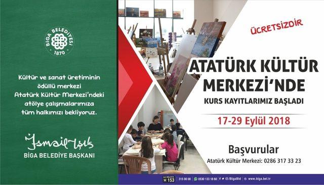 Biga’da kurs kayıtları başladı