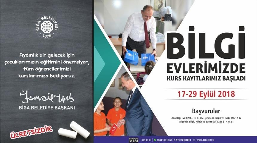 Biga&rsquo;da kurs kayıtları başladı