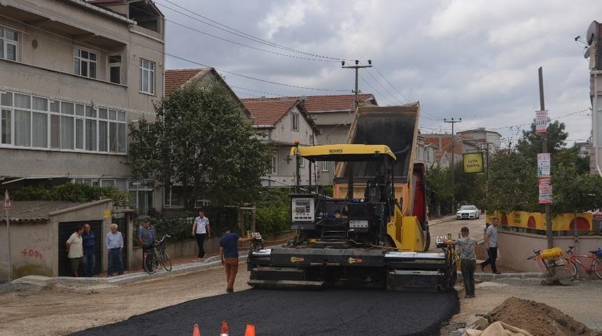 Ergene&rsquo;de Oğuzhan Caddesi asfaltlandı