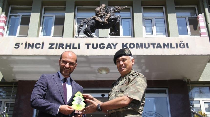 GAGİAD Yönetim Kurulu Tuğgeneral 5. Zırhlı Tugay Komutanı Şefik Atak’ı ziyaret etti