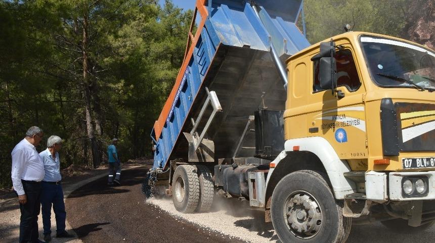 Serik Haspınar yolu asfaltlanıyor