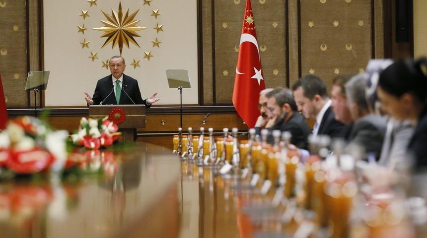 Cumhurbaşkanı Erdoğan, ABD'li iş insanlarını kabul etti: Siyasi konularla ekonomiyi karıştırmamak gerek