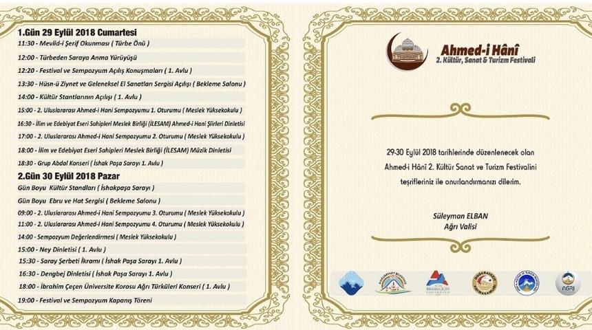 Ağrı 2. Uluslararası Ahmed-i Hani Festivaline hazırlanıyor