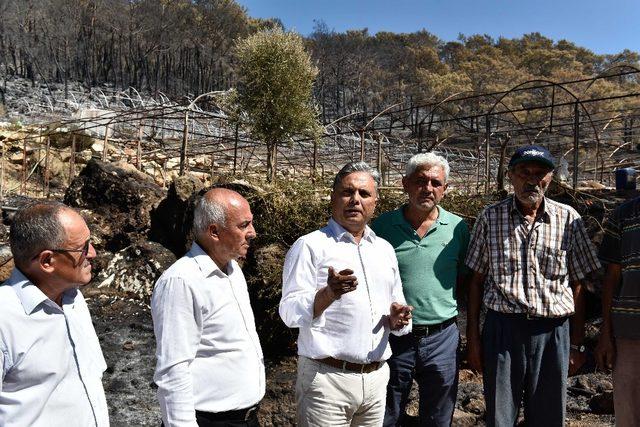 Başkan Uysal, yangın bölgesinde