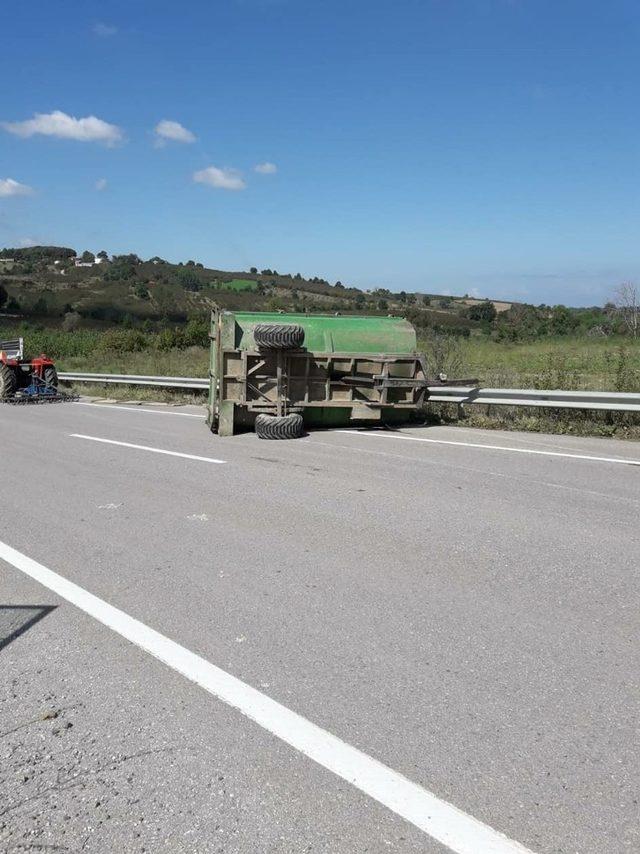 Karasu’da traktör kazası: 1 yaralı