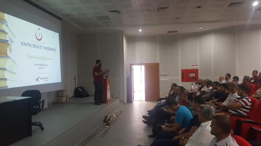 Sağlık personeline bilgi g&uuml;venliği eğitimi verildi