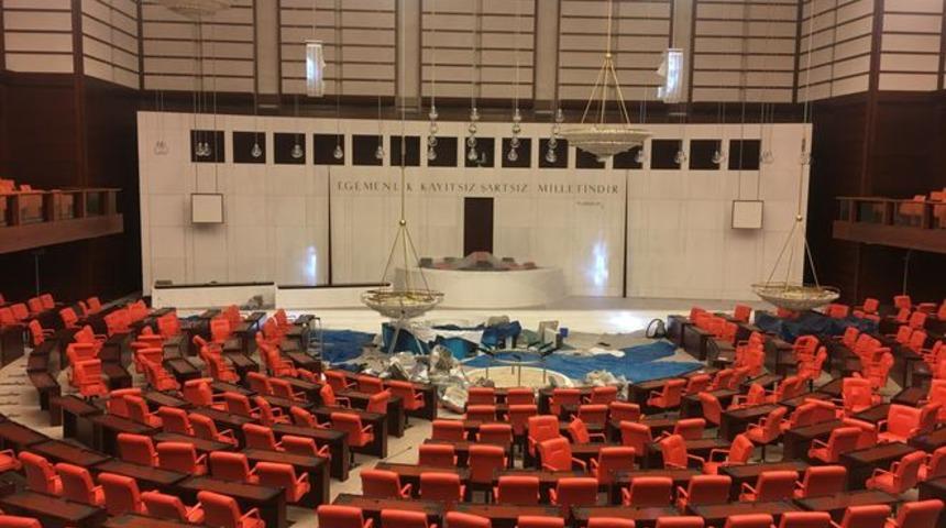 Meclis'in yeni hali ilk kez görüntülendi! Artık o bölüm yok