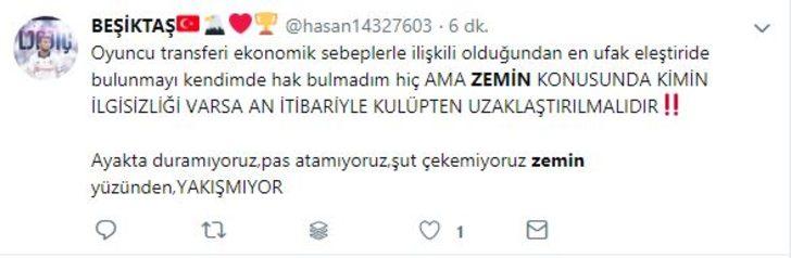 Vodafone Park'ın zemini taraftarların tepkisini çekti! G5