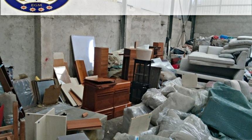 &Ccedil;alınan beyaz eşyalar oto lastik tamirhanesinde ele ge&ccedil;irildi