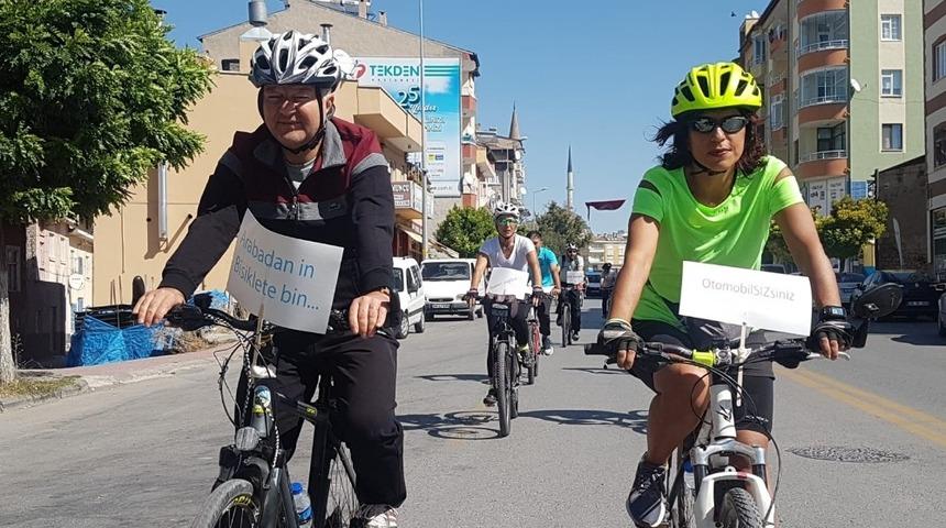 Develi&rsquo;de Arabadan İn Bisiklete Bin Etkinliği Yapıldı