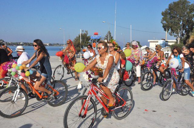 Muğla'da 'Süslü kadınlar bisiklet turu' etkinliği düzenlendi