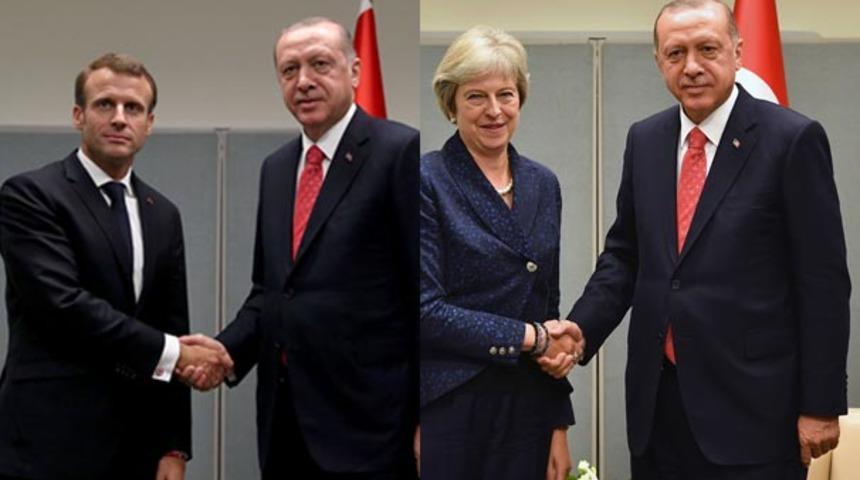 Erdoğan'dan üst düzey görüşmeler! Önce May sonra Macron...