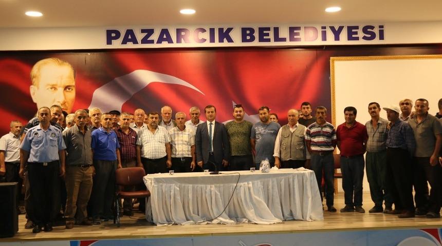 Pazarcık&rsquo;ta pazar yeri i&ccedil;in tezgah kuraları &ccedil;ekildi