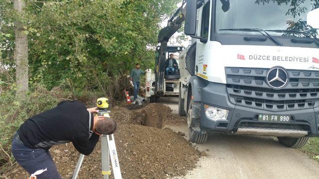 Düzce’de altyapı çalışmaları sürüyor