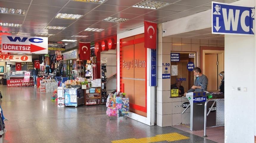 AŞTİ&rsquo;de &uuml;cretsiz tuvaletler hizmette