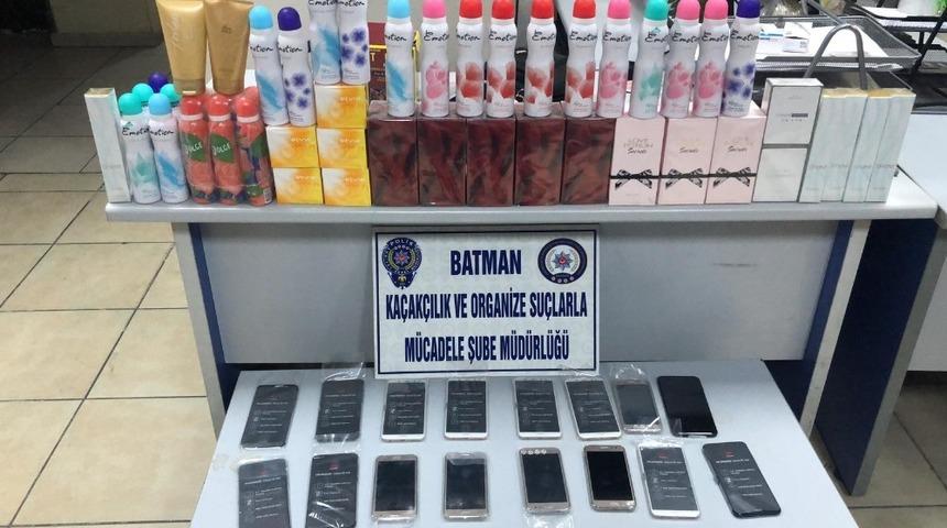 Batman&rsquo;da g&uuml;mr&uuml;k ka&ccedil;ağı kozmetik &uuml;r&uuml;nleri ele ge&ccedil;irildi