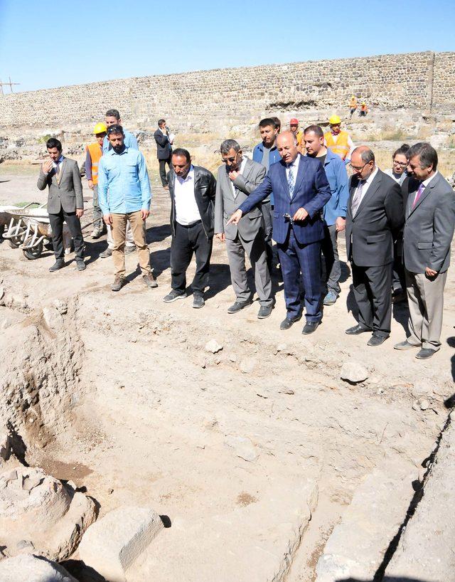 Kale kazısı incelemesinde Valinin ödenek isteğine olumlu cevap