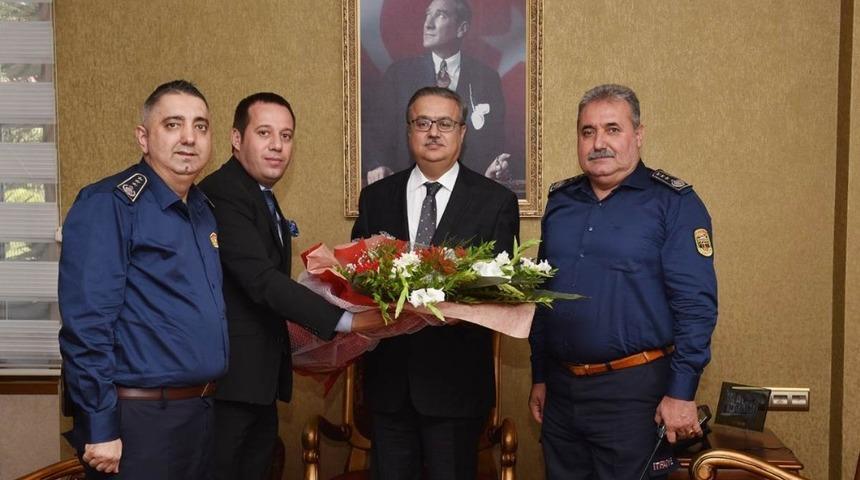 Vali Su itfaiye personelini kabul etti