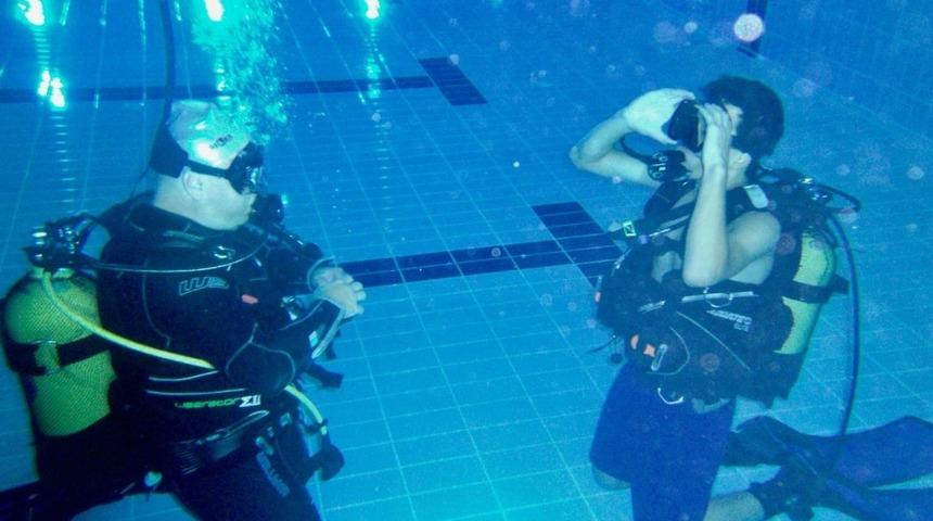 Düzce İtfaiyesi dalgıçları eğitimden geçiyor