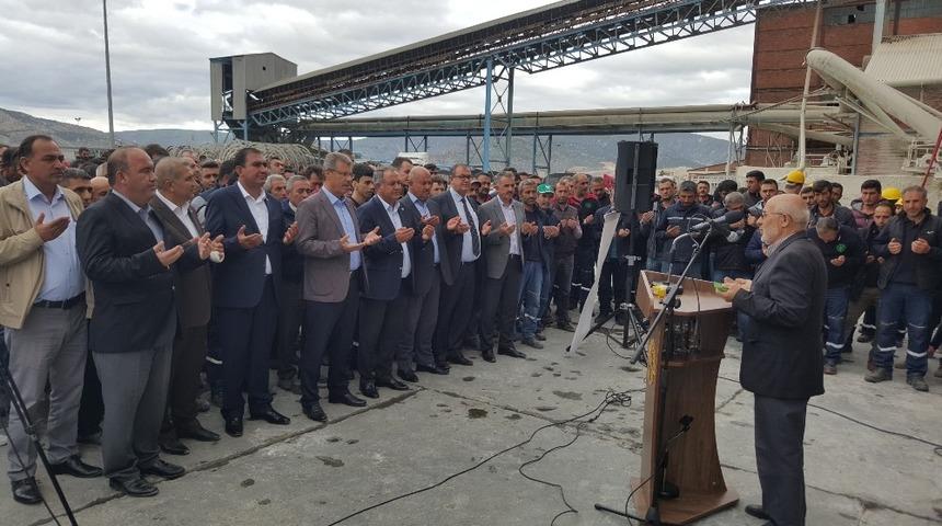Turhal Şeker Fabrikası kireç ocağı dualar eşliğinde 85. kampanya için ateşlendi