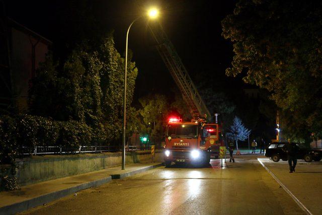 Haberleşme istasyonunda yangın paniği