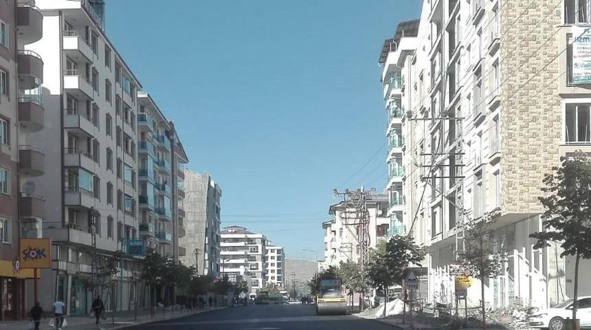 Van B&uuml;y&uuml;kşehir Belediyesinden yol asfaltlama &ccedil;alışması