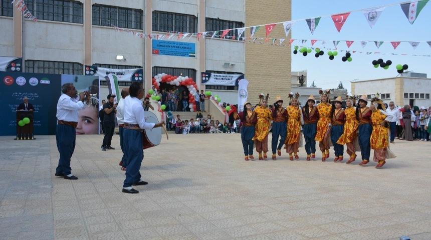 Azez&rsquo;de Osman Bin Affan İlkokulunun a&ccedil;ılışı yapıldı